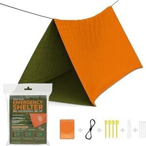 Swiss Safe Emergency Shelter Tube Tent Mylar Survival Tent 2 Person Waterproof